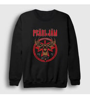 Presmono Unisex Siyah Moose Pearl Jam Sweatshirt 74209tt