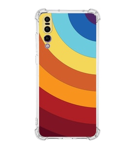 Huawei P20 Pro  Köşe Korumalı Antişok Kapak Renk Cümbüşü Tasarımlı Şeffaf  Kılıf
