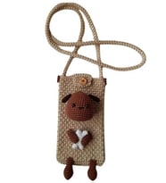 Amigurumi Köpekli Telefon Çantası