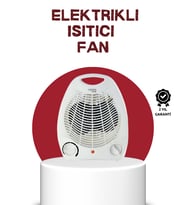 2000W Taşınabilir Elektrikli Fanlı Isıtıcı – Hızlı Isınma, Kompakt Boy