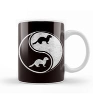 Ferret Yin Yang Ferrets Lover Animal Fans Polecat Nature Kupa Bardak Porselen