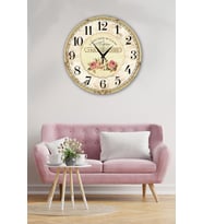 Bilge Retro Tasarımlı Duvar Saati 35 X 35 Cm (Baskılı)