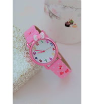 Korikom STC55516 Moda Kurdele Figürlü Çocuk Kol Saati (Pembe)