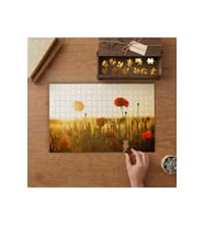 Gelincik Tarlası Tasarımı 240 parça Ahşap Puzzle Ahşap Kutuda MP04450