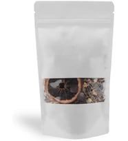 Beyaz Kraft Pencereli Doypack Dik Duran Ambalajlar – 50’li Paket, Şeffaf Pencereli, Kilitli (Ziplock) ve Kolay Açma Çentikli, Çok Amaçlı Gıda Saklama Ambalajı (13x22,5 CM)