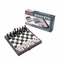Nessiworld 1050170 Manyetik Satranç-Tavla 2si 1 Arada -okey