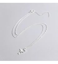 Kişiye Özel 925 Ayar Gümüş Minimal Flamingo Figürlü Kolye