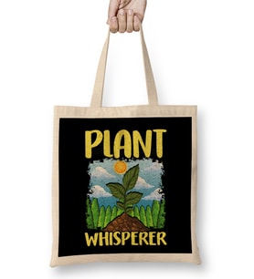 Cute & Funny Plant Whisperer Gardening Pun Bez Çanta Uzun Saplı