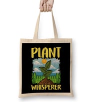 Cute & Funny Plant Whisperer Gardening Pun Bez Çanta Uzun Saplı