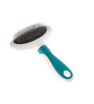 Gimdog Silikon Başlıklı İnce Tel Oval Kedi ve Köpek Fırçası L 19,5 x 12,5 cm
