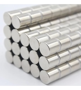 100 Adet 4x4 Mm Yuvarlak Neodyum Mıknatıs N35 Güçlü Magnet Nikel Kaplama