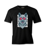 A Dog with Red Sunglasses Siyah Erkek Tshirt