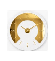 UMBRA Premium Pleksi Detaylı Ahşap Duvar Saati 40 cm. Beyaz Gold
