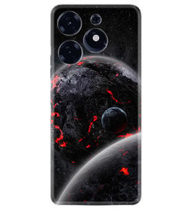 Tecno Spark 10 Pro Kılıf Resimli Desenli Silikon Platinium Series Dark World 1867