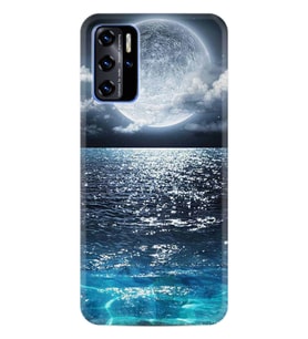 Reeder P13 Blue Max L 2022 Kılıf Resimli Desenli Baskılı Silikon Kılıf Great Moon 1301