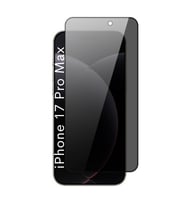 iPhone 17 Pro Max Uyumlu Tam Kaplayan Hayalet Cam Siyah Karartma Ekran Koruyucu Cam Anti-Static