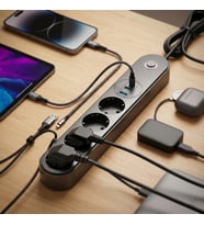 River World Uzatma Kablosu 4 Adet Prizli Termal Akım Korumalı USB Girişli