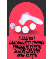 Cilt Temizleme Ve Masaj Aleti 5 Başlıklı Akne Ve Sivilce Önleyici