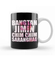 Bts Chim And Words Pink Watercolours Army Kpop Kupa Bardak Porselen