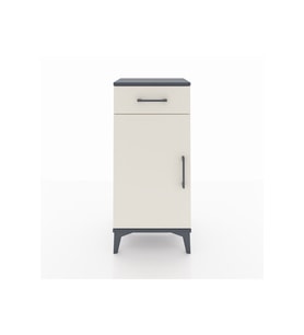 Arges Komodin 2 Raflı Tek Çekmeceli Tek Kapaklı 44x30x96 Antrasit-Aytaşı