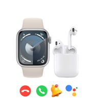 Iphone 11 Pro Uyumlu Watch 9 Series T900 Pro Max Akıllı Saat + Inpods i12 Bluetooth Kulaklık (Gri)