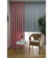 Evdepo Home Pembe Düz Renk Soft Fon Perde, Pilesiz Düz Dikim, Tek Kanat