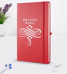 BK Gift Kişiye Özel İsimli Kırmızı Termo Deri Defter 16x24cm Model 24