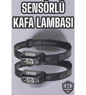Kafa Lambası Kamp Lambası Led Işık Şarjlı Ayarlanabilir