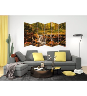 SONBAHAR AĞAÇLIK ORMAN NEHİR MDF TABLO-0647 MODEL-B