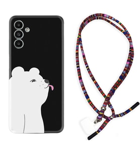 Samsung A23 A31 A32 A50 A51 A52 A53 A70 Kılıf Boyun Asklı Rasta Silikon Panda Sevimli 1738