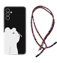 Samsung A23 A31 A32 A50 A51 A52 A53 A70 Kılıf Boyun Asklı Rasta Silikon Panda Sevimli 1738