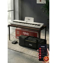 Midex PLX-80WH Taşınabilir Katlanır Dijital Piyano Tuş Hassasiyetli 88 Tuş BT (Sustain Çanta Metod)