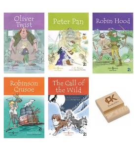 İş Çocuk İngilizce Oliver Twist Peter Pan Robin Hood Robinson Crusoe The Call Of the Wild 5li Set