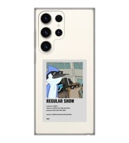 Samsung Galaxy S23 ULTRA Uyumlu Regular Show Mordecai ve Rigby Desenli Şeffaf Telefon Kılıfı