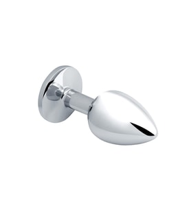 Metal Elmas Taşlı Plug Rose Orta Boy