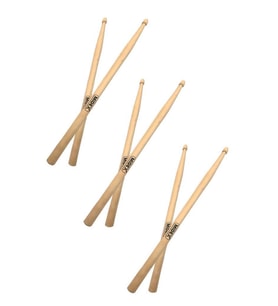 Midex Maple-100-5A-3X Ahşap Akça Ağaç Bateri Baget Davul Bageti 5A Drumsticks (3 Çift)