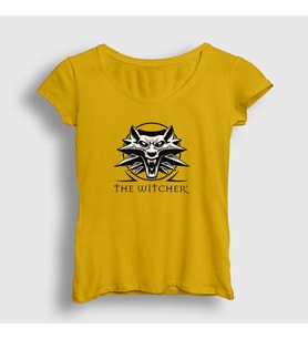 Presmono Kadın Sarı Logo Dizi Witcher T-Shirt 323261tt (Sarı)