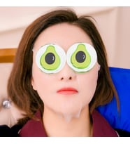 Armut Desenli Soğuk Sıcak Jel Göz Maskesi Buz Rahatlatıcı Kozmetik Yüz Yogası 2'li Maske