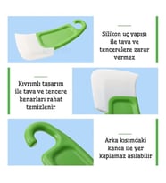 Silikon Uçlu Bulaşık Temizleme Kazıyıcı Spatula