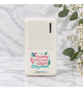 Görme Engelliler Sınıfı Öğretmenine İsme Özel Powerbank
