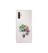 Samsung Galaxy Note 10 Plus ile Uyumlu Splash Bukalemun Tasarımlı Şeffaf Silikon Kılıf