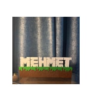 İsme Özel Minecraft Blok Dekor 9-10 Harf