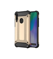 Huawei Y6P Kılıf Armor Hybrid Zırh Ultra Koruma (Gold)