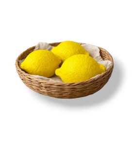 El Yapımı Dokulu Limon Obje  Dekoratif