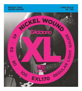 Daddario Exl170 Bass Gitar Tel Seti, Xl, 45-100, Long Scale, Nickel
