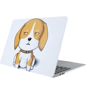 MacBook Air 13 Kılıf A1369 A1466 Uyumlu Köpek Desenli TPU İnce Hafif Darbe Emici Lazer UV Baskılı Sert Koruyucu Kapak Kahverengi