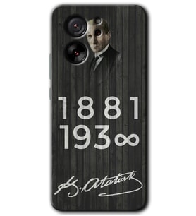Xiaomi Mi 13T Pro Kılıf HD Desen Baskılı Arka Kapak - Atatürk Ahşap İmza