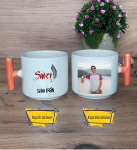 Savcı Kupa Bardak Fotoğraflı T Turuncu Kulplu Savcılar Günü Hediyesi