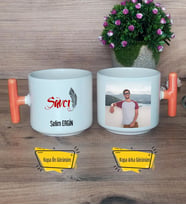 Savcı Kupa Bardak Fotoğraflı T Turuncu Kulplu Savcılar Günü Hediyesi
