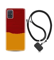 Samsung a71 A72 A73 A7 A9 2018 C7 C9 Kılıf Boyun Askılı Silikon Sarı Kırmızı Boya 1708